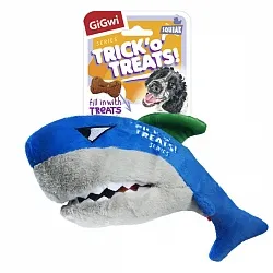 GiGwi Basic Игрушка для собак акула для лакомства из пищалки
