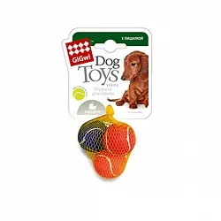 GiGwi Catch & fetch Іграшка для собак 3 м'ячика з пищалкою маленький