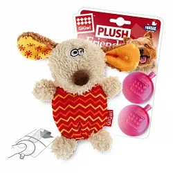 GiGwi Plush Игрушка для собак собачка с пищалкой