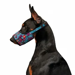 Намордник для собак WAUDOG Nylon, "Лето", пластиковый фастекс