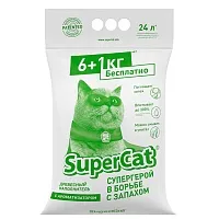Supercat (Суперкот) 6+1 кг Наполнитель для кошачьего туалета с ароматизатором